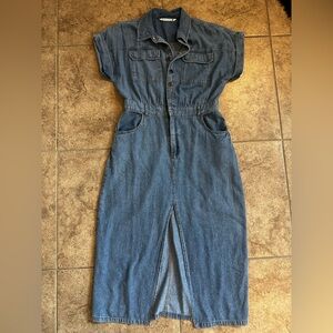 Denim Button-Up Dress